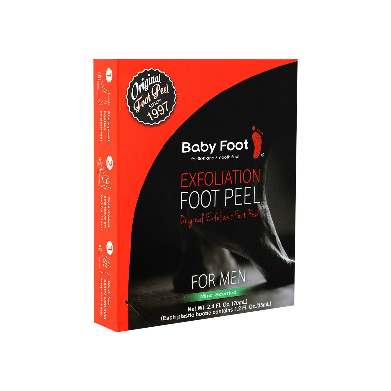 Baby Foot Exfoliation Peel Mask for Men - Deep Exfoliating Foot Treatment for Cracked Heels & Dead Skin - Perfect for Pedicures, At-Home Foot Care & Soft Feet