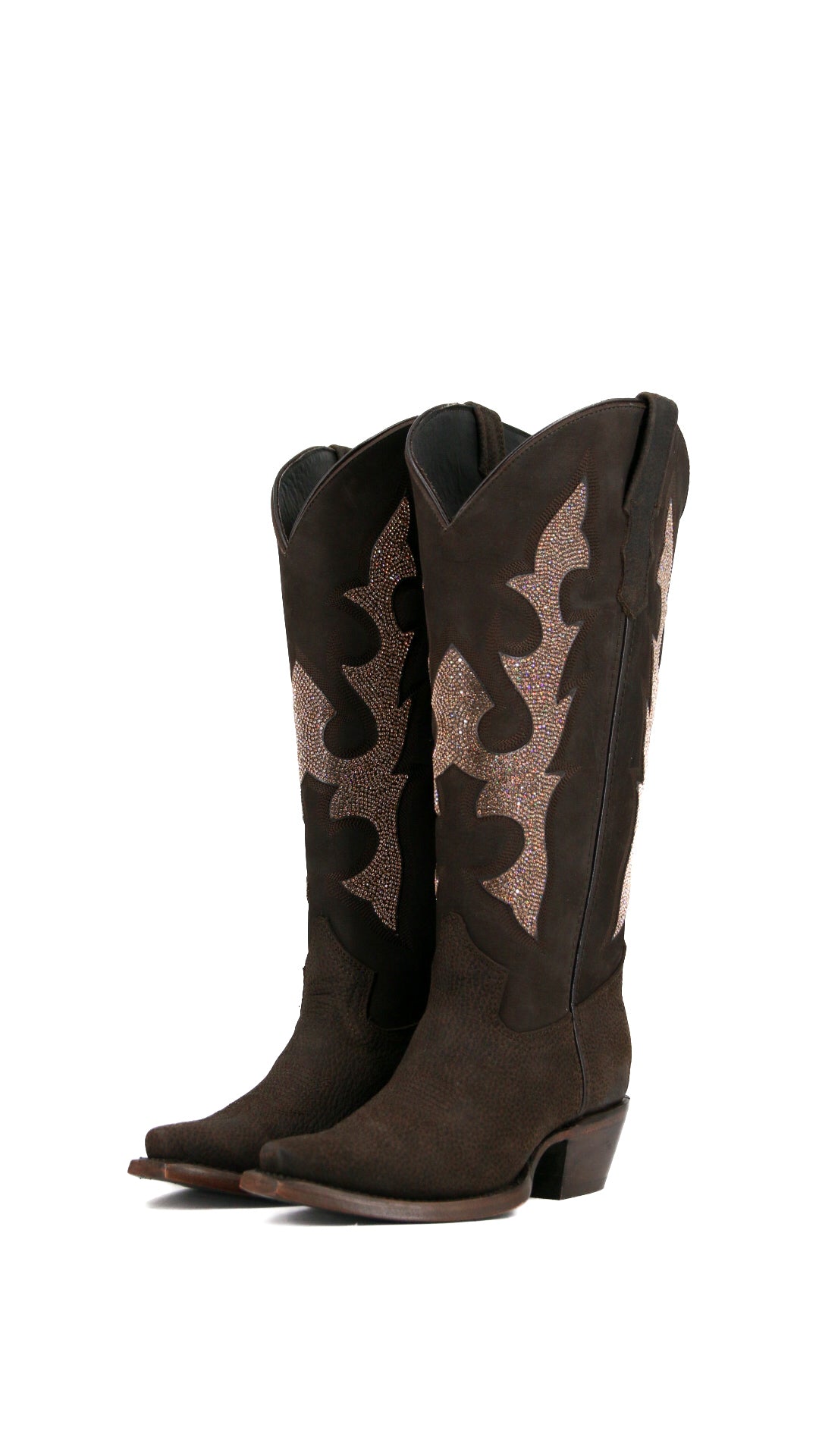 Makayla Midi Wide Calf Snip Toe Cowgirl Boots for Women - Comfortable Western Riding Boots for Country Dancing, Rodeo & Casual Wear