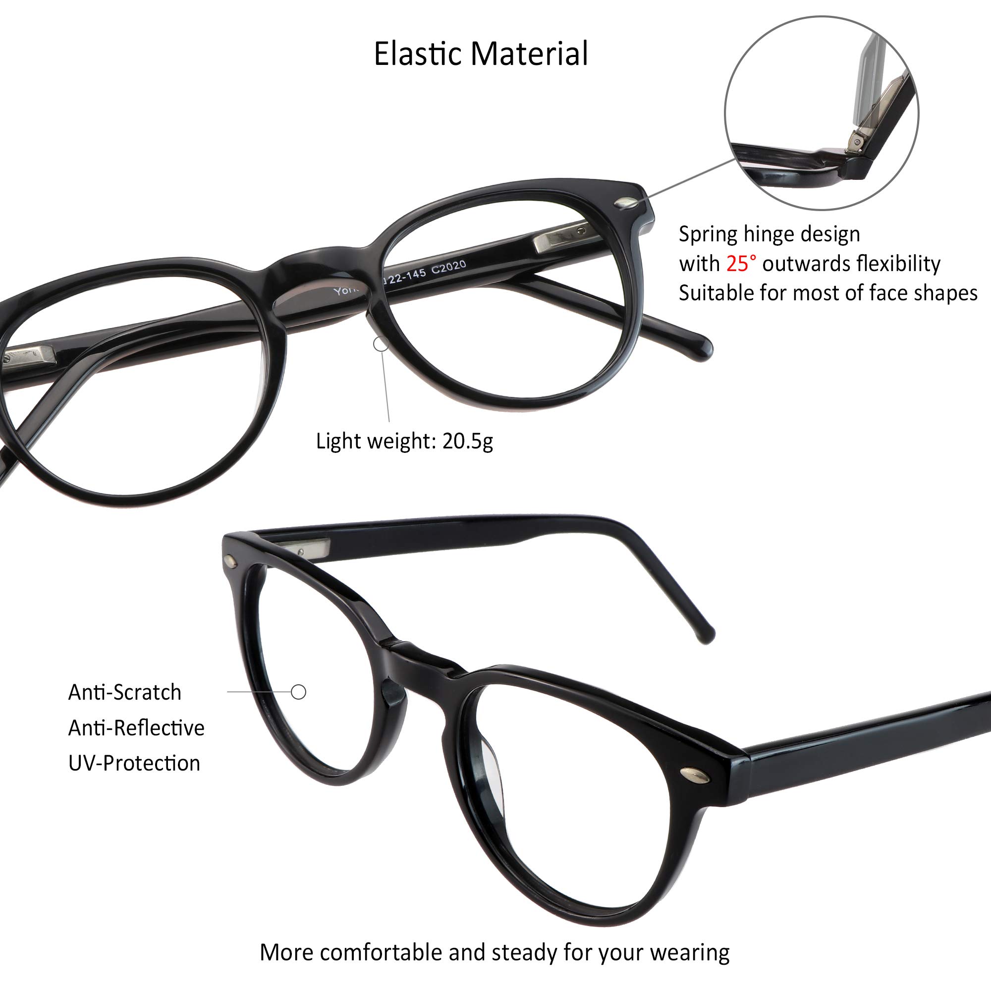 VisionGlobal Blue Light Blocking Glasses for Women & Men - Anti Eye Strain Computer Glasses, Gaming & Reading Glasses for Office Work, Screen Time & Digital Device Use