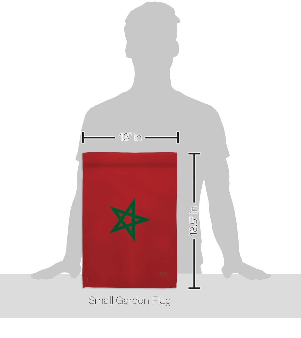 Moroccan Garden Flag Set with Stand - Double-Sided Yard Decor for Home & Gifts
