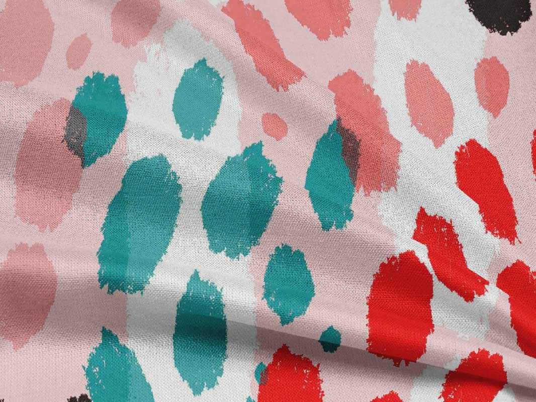 oneOone Rayon Pastel Pink Animal Print Fabric by The Yard - 56 Inch Wide Soft Dress Material for DIY Clothing, Costumes & Home Decor Projects