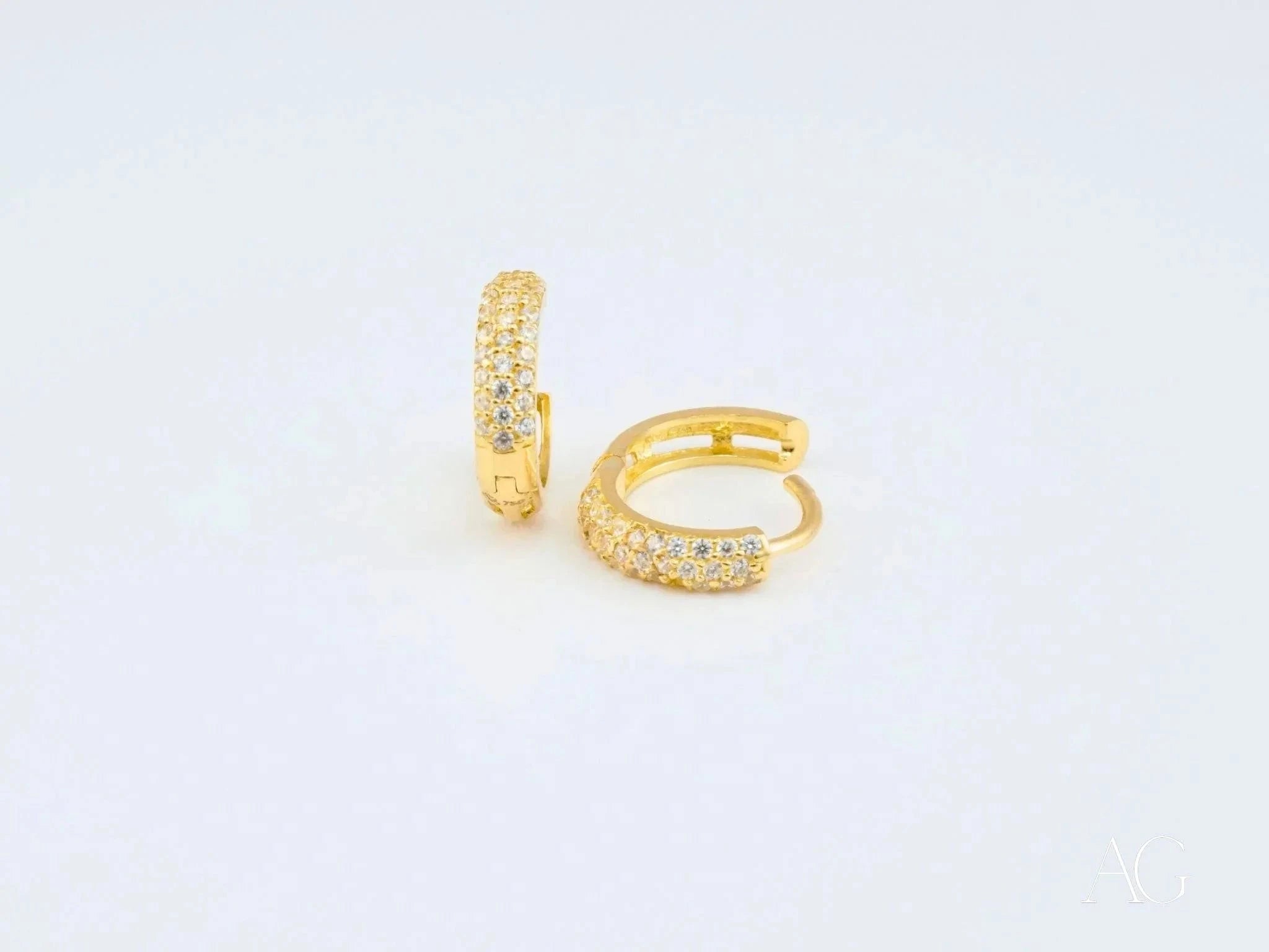 18K Yellow Gold Mini Hoop Earrings - Dainty Everyday Jewelry for Women | Perfect for Work, Date Night & Special Occasions