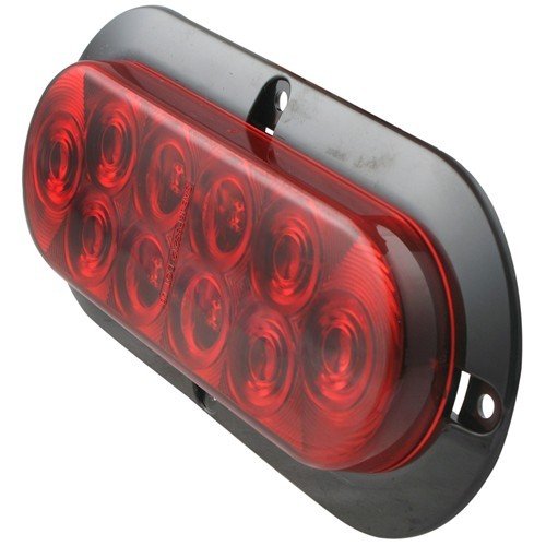 10 LED Waterproof Surface/Flange Mount Trailer Lights - Red, Amber & White with Clear Lens | Heavy Duty Sealed for Trucks, Trailers & Boats | Perfect for Road Safety & Night Visibility