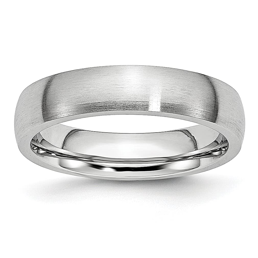 ICE CARATS 5mm Cobalt Half Round Wedding Band - Classic Domed Women's Ring, Elegant Fashion Jewelry for Her | Perfect Gift for Anniversaries, Engagements & Special Occasions