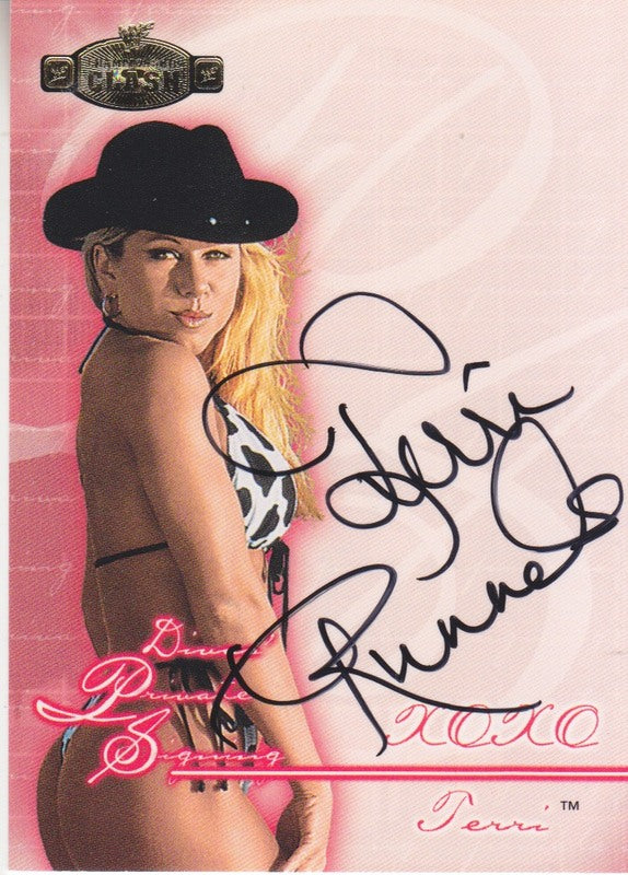 2001 Fleer WWE Championship Clash Diva Private Signing Terri Autograph Wrestling Card - Limited Edition Collectible (Approx Value $50) - Perfect for WWE Memorabilia Fans & Sports Card Collectors