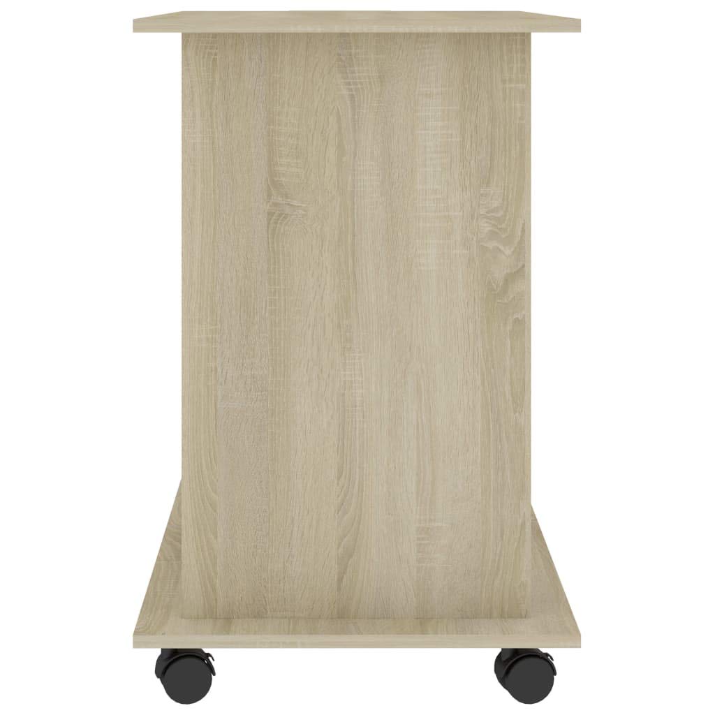 vidaXL White & Oak Gaming Desk with Keyboard Tray - Home Office & Workstation Setup