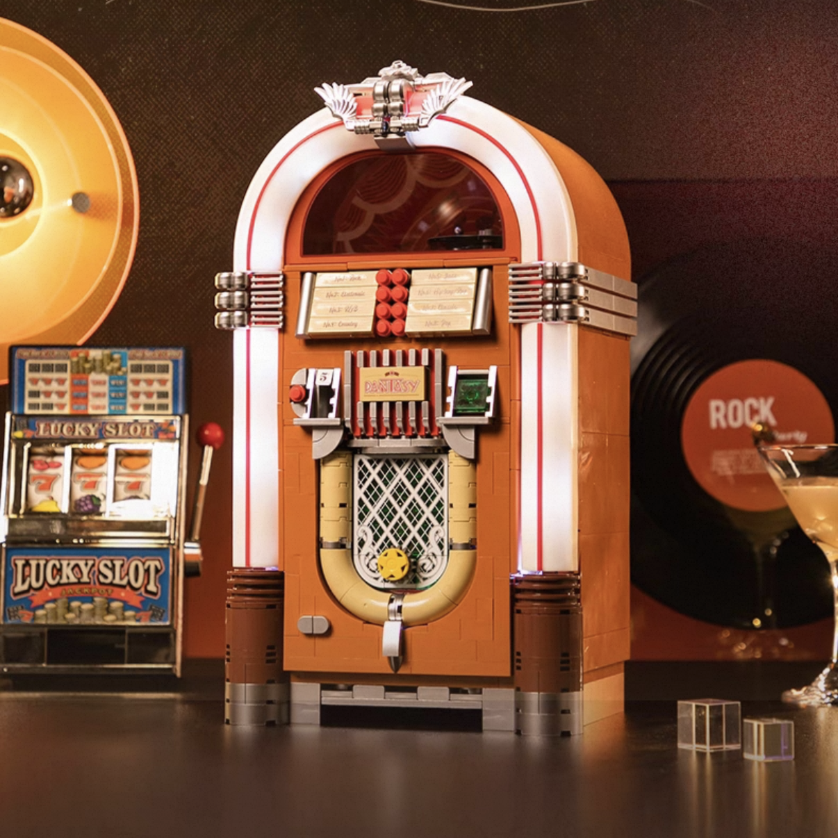Pantasy 85020 American Jukebox Model Building Kit - Retro Music Player DIY Toy for Adults & Teens - Perfect for Home Decor, Gift Giving & Collectors