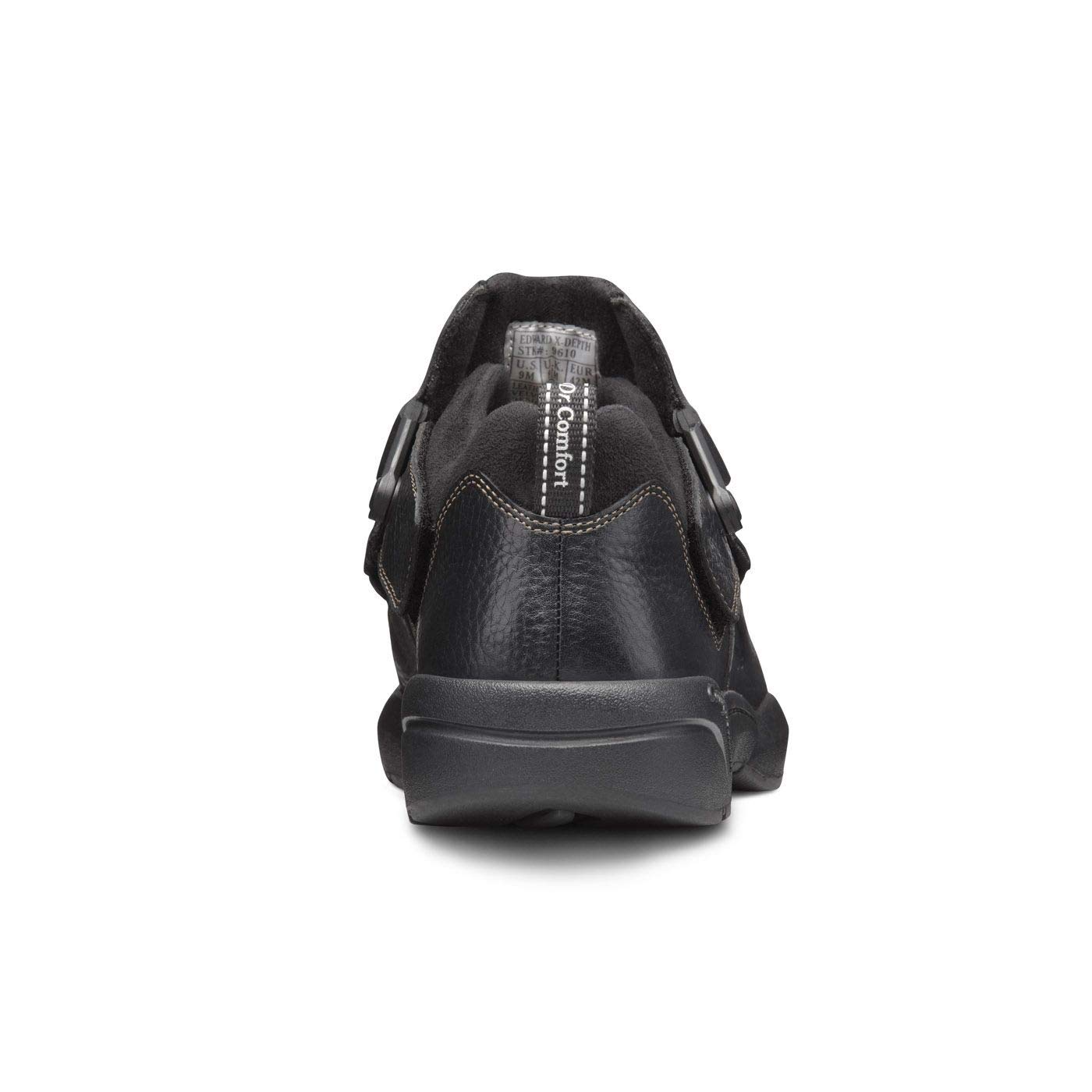 Dr. Comfort Edward X Double Depth Men's Walking Shoes - Leather & Mesh Stretchable Diabetic Shoes for Men with Arch Support - Ideal for Walking, Travel & Daily Comfort