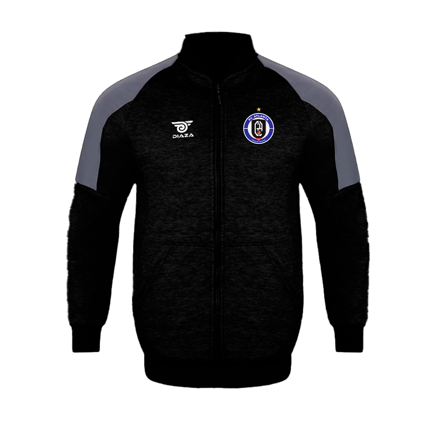 FC Atlanta Vintage Jacket for Men - Retro Distressed Black Denim Jacket - Perfect for Casual Outfits, Streetwear & 90s Fashion Style