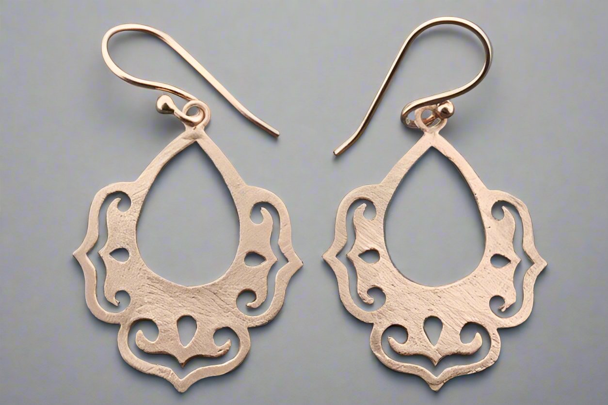 Elegant Rose Gold Over Sterling Silver Chandelier Drop Earrings for Women - Perfect for Weddings, Parties & Evening Events