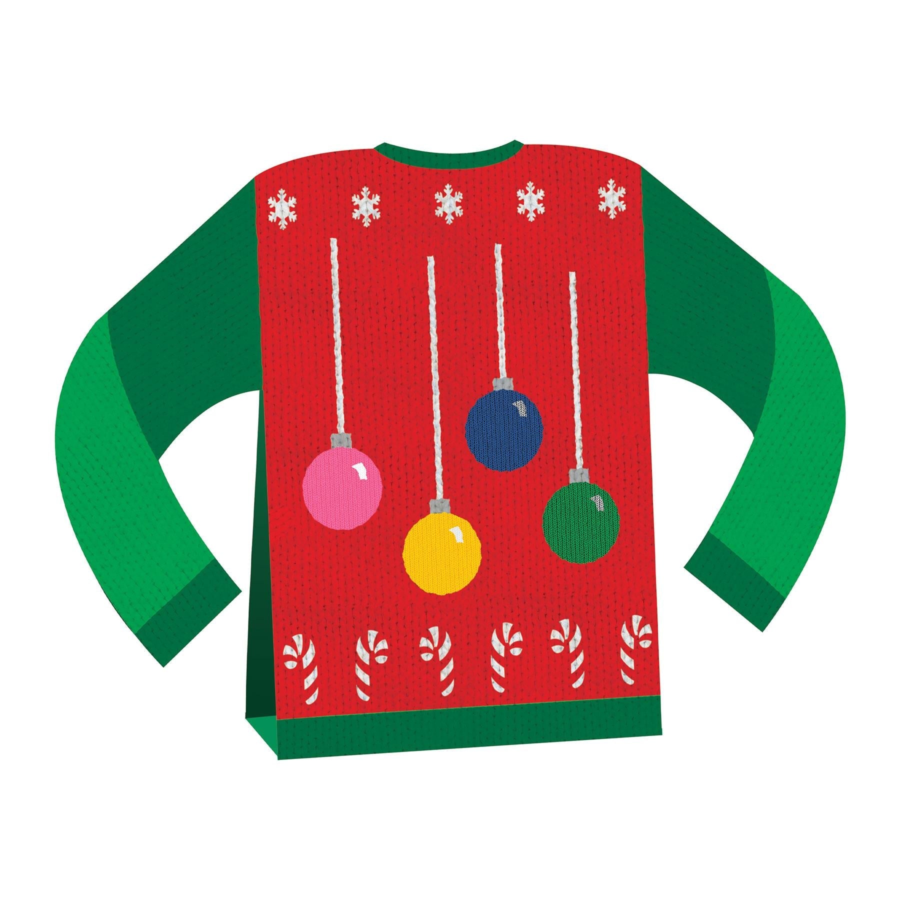 12 Pack Beistle Christmas 3D Ugly Sweater Centerpiece Decorations - Perfect for Holiday Parties, Office Decor & Festive Home Decorations