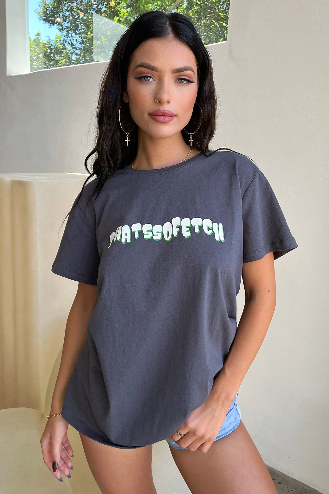 Low Down Tee - Soft Cotton Charcoal T-Shirt for Men | Casual Comfort Wear for Everyday & Street Style