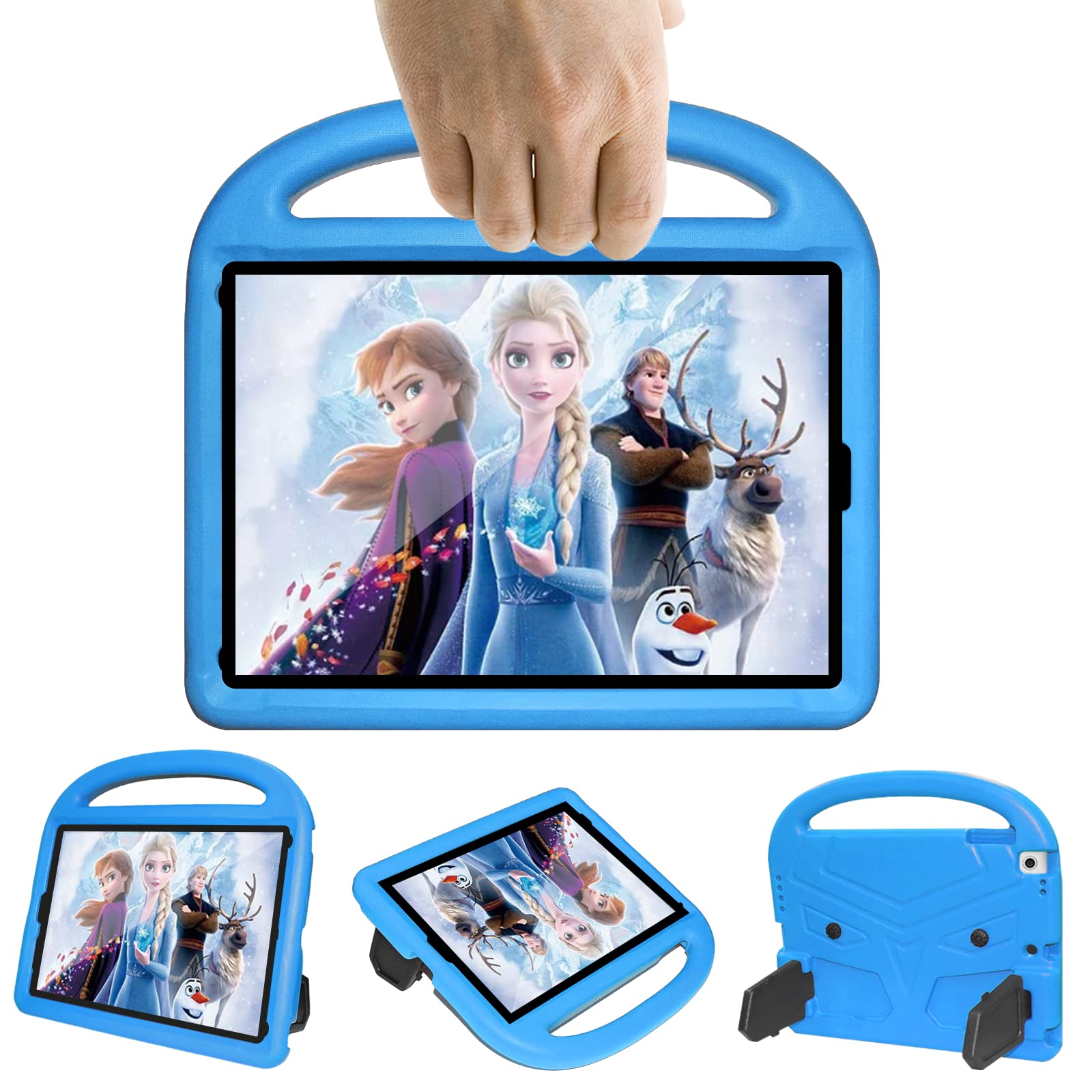ANDNARY Shockproof Protective Case for iPad 5th/6th Gen, iPad Air 1/2 & iPad Pro 9.7 inch (2017/2018 Models) - Lightweight Kids-Friendly Cover with Handle Stand - Blue | Perfect for School, Travel & Home Use