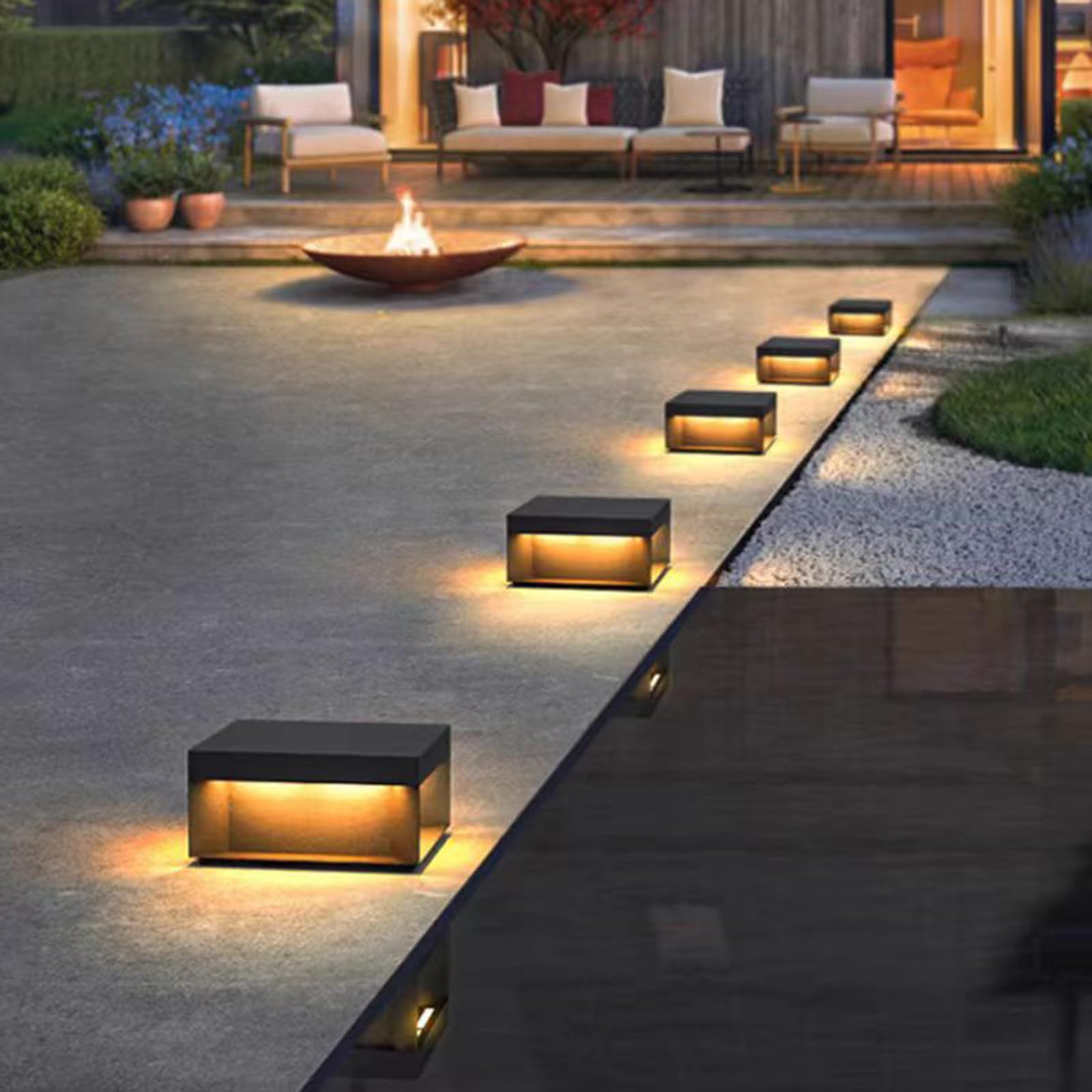 Premium Stainless Steel Solar Post Lights for Outdoor - Solar Powered Fence Post Cap Lights with 3000K Warm White LED - Waterproof Garden Deck Patio Lighting - Perfect for Wooden Posts (12