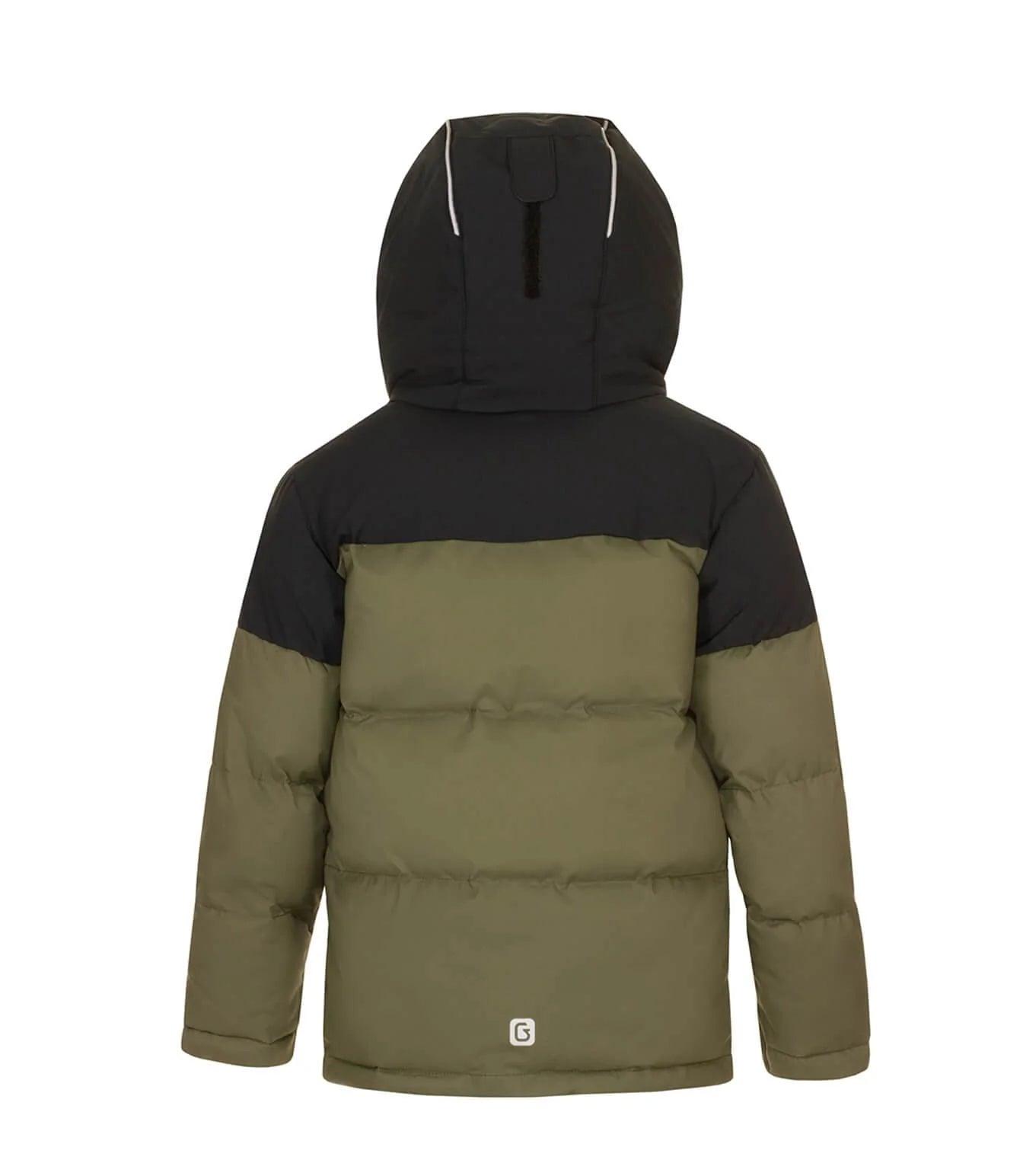 Gusti Glen Snow Suit for Kids - Waterproof Winter Jacket & Pants Set in Olive Green - Perfect for Snow Play, Skiing & Outdoor Adventures
