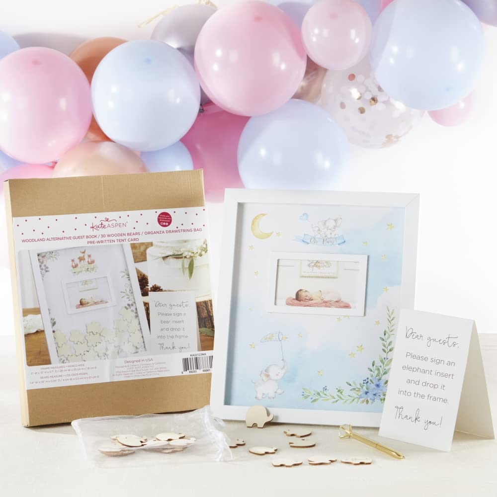 Blue Elephant Baby Shower Guest Book - Unique Alternative for Baby Shower Keepsake | Perfect for Baby Showers, Gender Reveals & Newborn Memory Books
