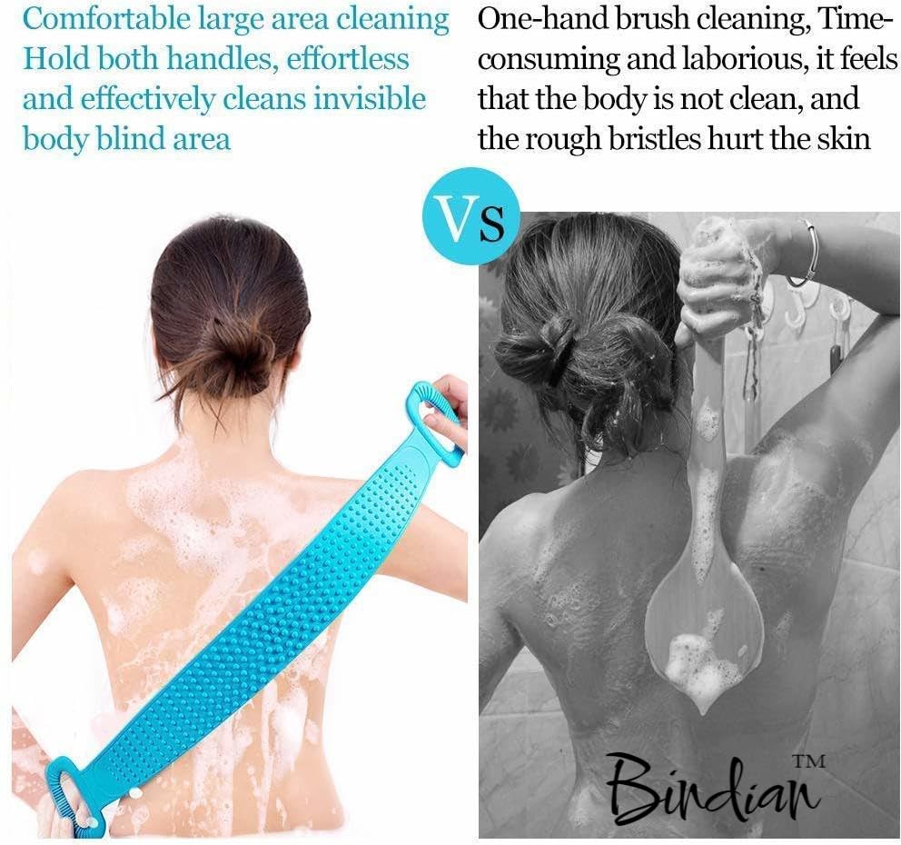 Double-Sided Silicone Body Scrubber - Deep Cleaning & Exfoliating for Shower & Spa