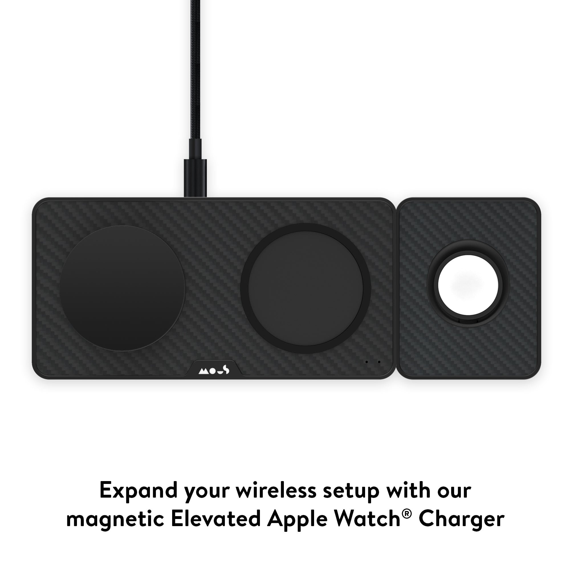 Qi2 Wireless Charging Station with Aramid Fiber - Fast Charging Pad for iPhone 15/14/13, Samsung Galaxy S23/S22 - Sleek & Durable Charger for Home, Office, Car & Travel