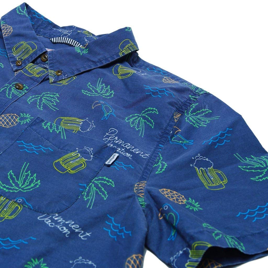 Men's Neon Button Down Shirt - SS Party Pants for Casual Wear, Night Out & Festivals | Bright & Stylish Party Attire