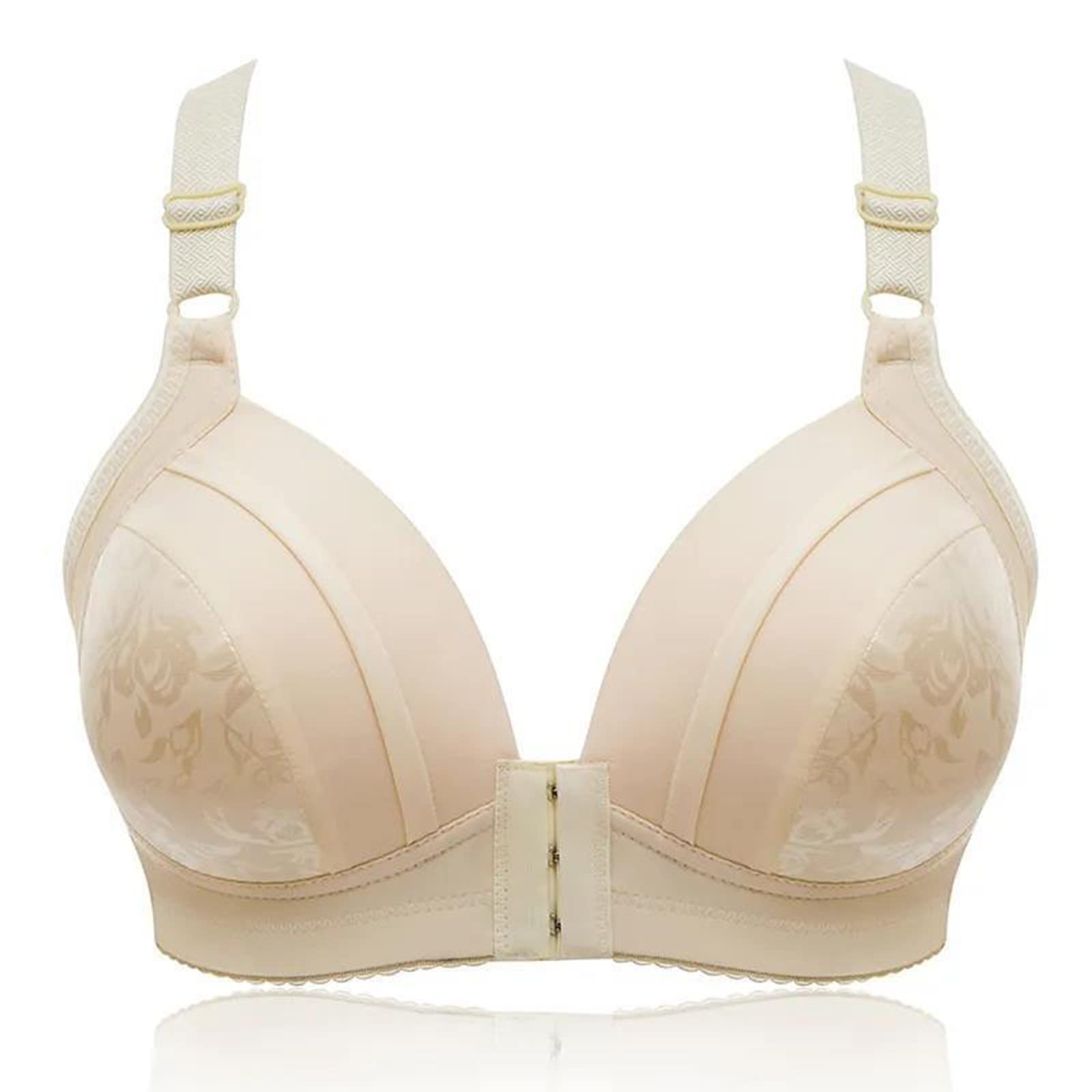 Wireless Minimizer Push Up Bras for Women - Front Closure Bralette, Full Coverage Comfort Plus Size Bra for Everyday Wear & Special Occasions