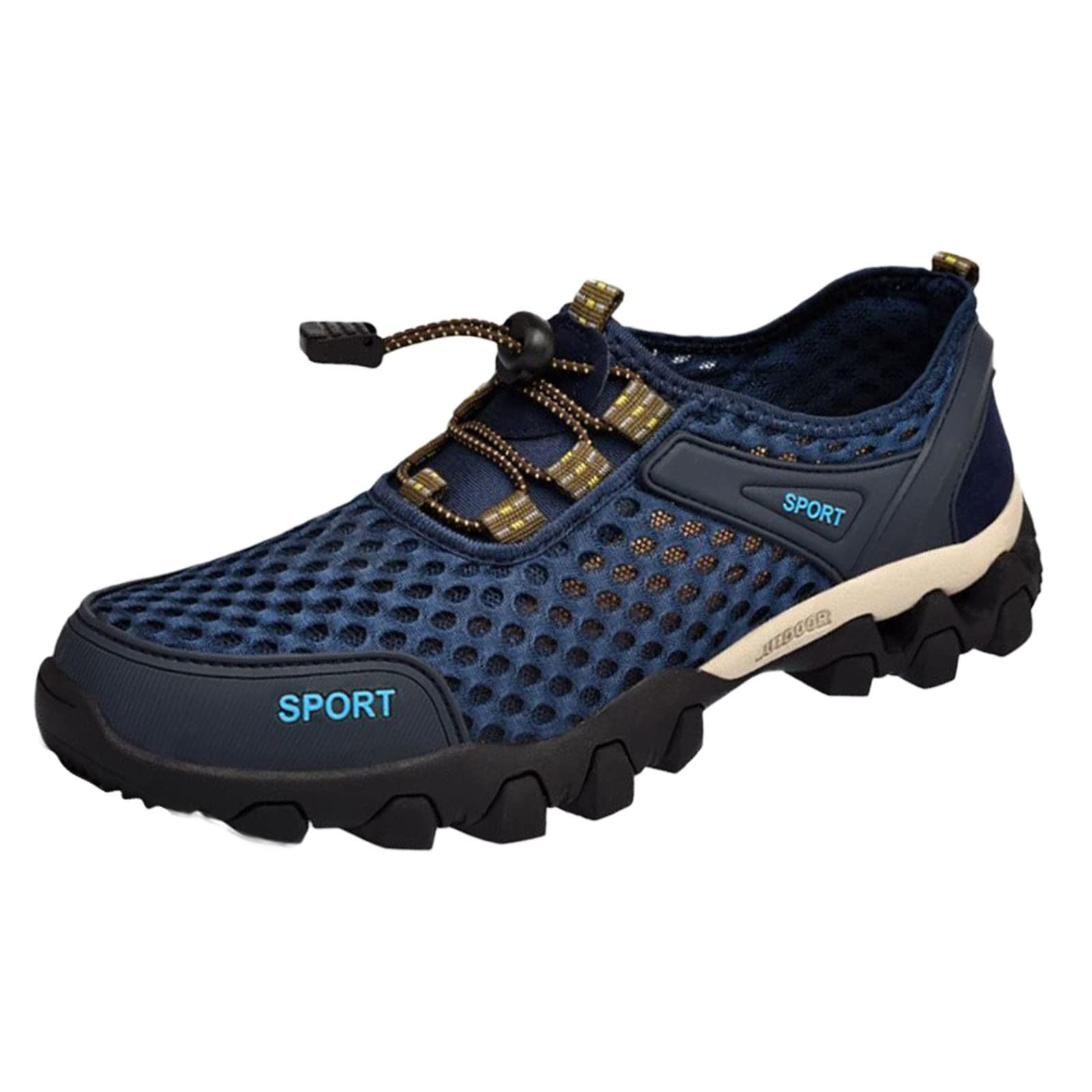 FAJIA Men's Waterproof Hiking Shoes - Lightweight Breathable Mesh Summer Hiking Boots for Outdoor Walking, Trekking & Travel - Perfect for Camping, Trail Running & Mountain Climbing Adventures