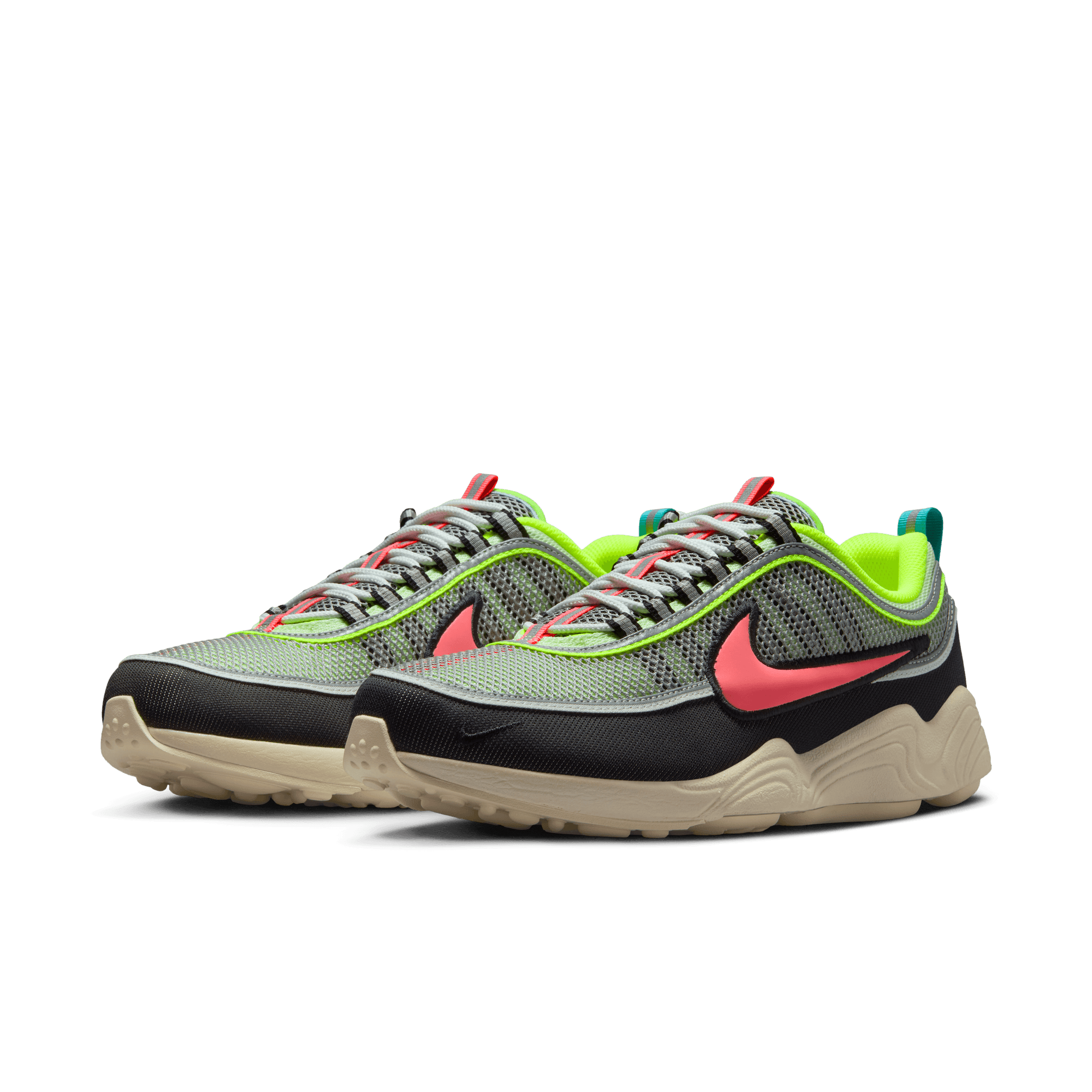 Nike Air Zoom Spiridon Running Shoes - Volt/Hot Punch Colorway for Men & Women | Lightweight Cushioned Sneakers for Jogging, Training & Everyday Wear