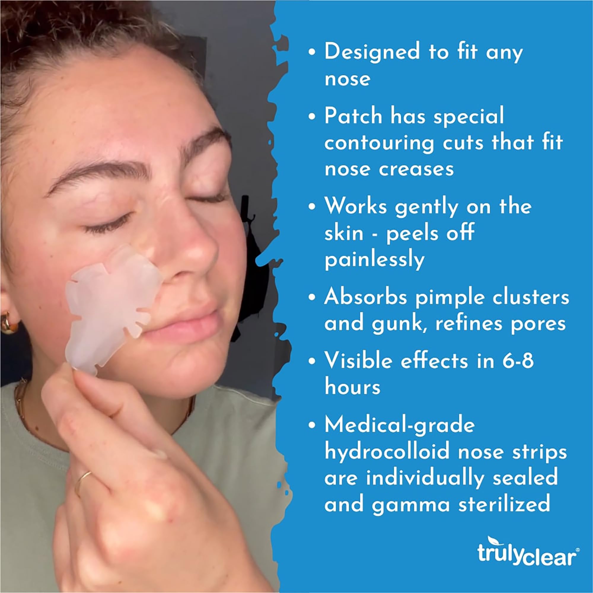 Hydrocolloid Nose Pimple Patches - 10 Count Acne Treatment for Blackheads & Oil Control | Overnight Pore Cleansing Strips for Clear Skin | Cruelty-Free & Vegan | Perfect for Travel, Gym & Daily Skincare Routine