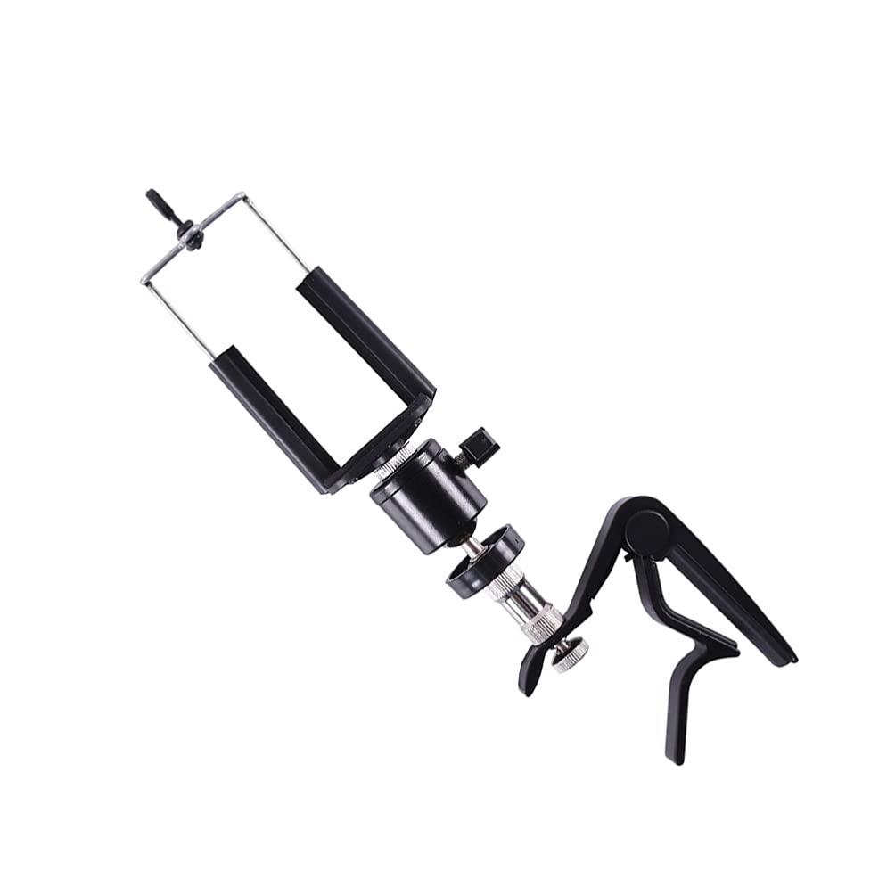 MILISTEN Guitar Head Clip - Adjustable Phone Holder for Guitar & Bass, Live Streaming & Recording Bracket, Secure Cell Phone Clamp - Perfect for Musicians, YouTubers & TikTok Content Creators