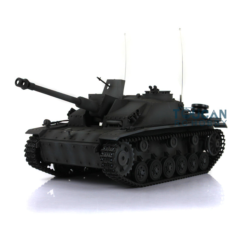 1/16 Henglong German Stug III RTR RC Tank with Steel Gearbox, FPV Camera, BB Shooting & Road Wheels - Outdoor Battle, Military Collection, War Game Simulation