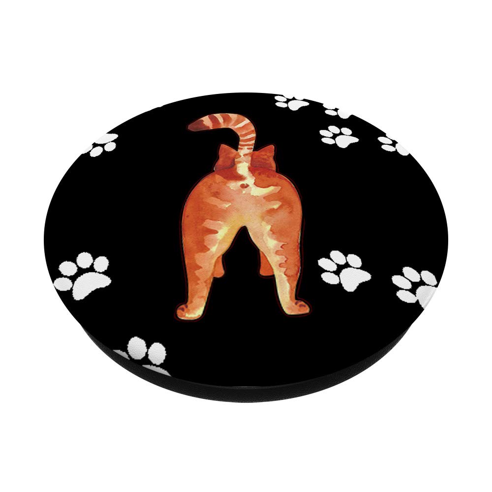 Funny Cat Butt PopSockets PopGrip - Swappable Phone Grip for Sarcastic Cat Lovers | Cute Gift for Cat Owners | Perfect for Phones & Tablets | Great for Office, Home & Travel Use