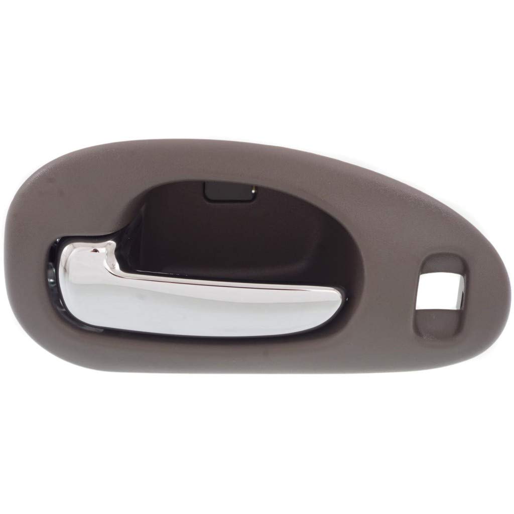 KarParts360 Replacement Interior Door Handle for 1999-2001 Chrysler LHS Driver Side Front - Gray Bezel with Chrome Lever & Door Lock Hole | Base Trim | Perfect for Car Door Repair & Restoration Projects