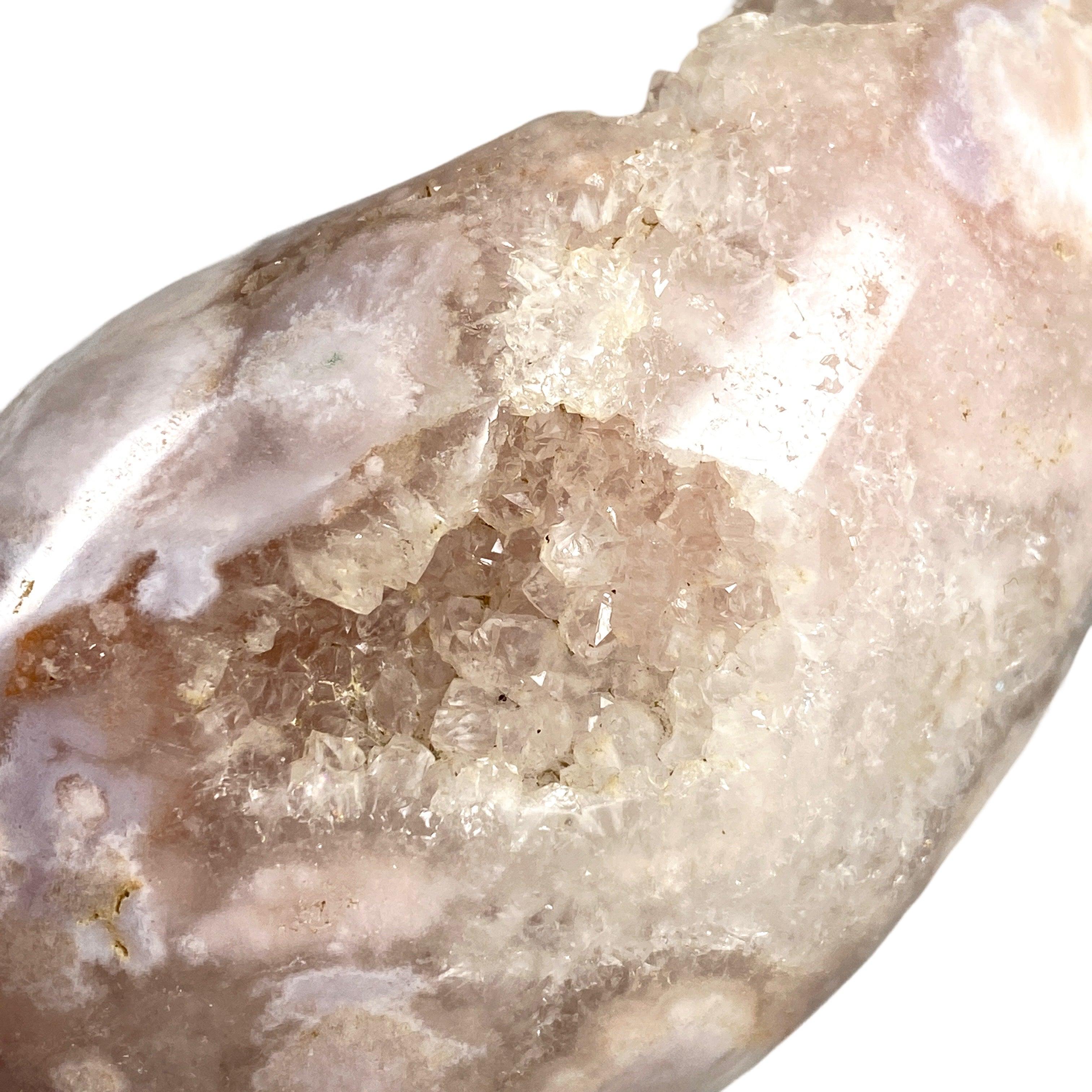 Natural Pink Amethyst Flower Agate Freeform Stone - Healing Crystal for Meditation, Yoga & Home Decor - PAFF 18