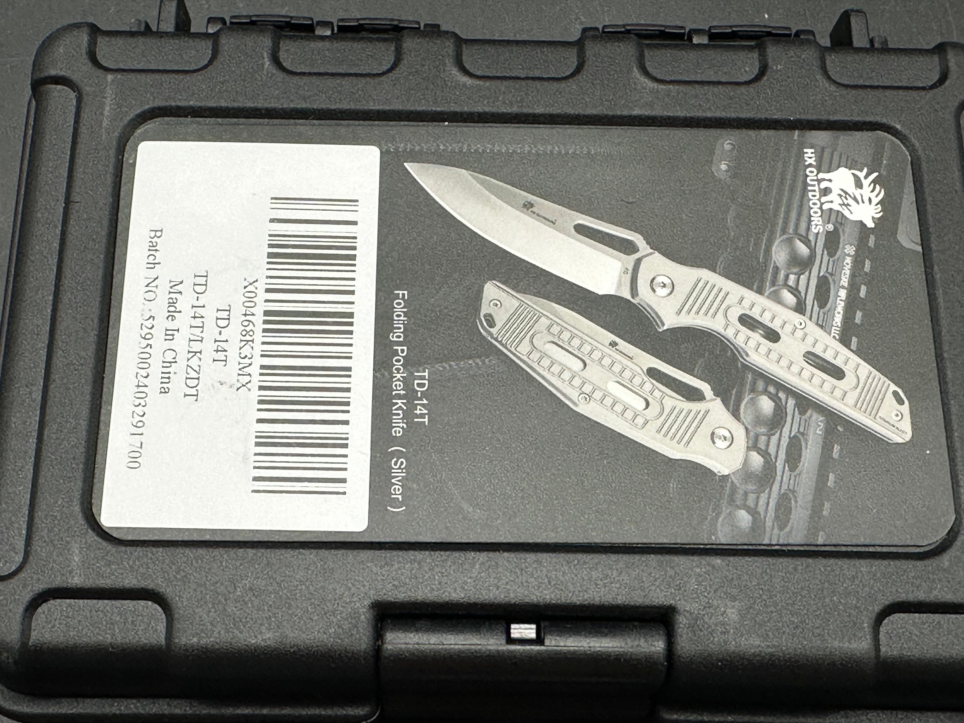HX Outdoors TD14 Titanium Slip Joint Pocket Knife with D2 Steel Blade - Perfect for Camping, Hiking & Everyday Carry (EDC)