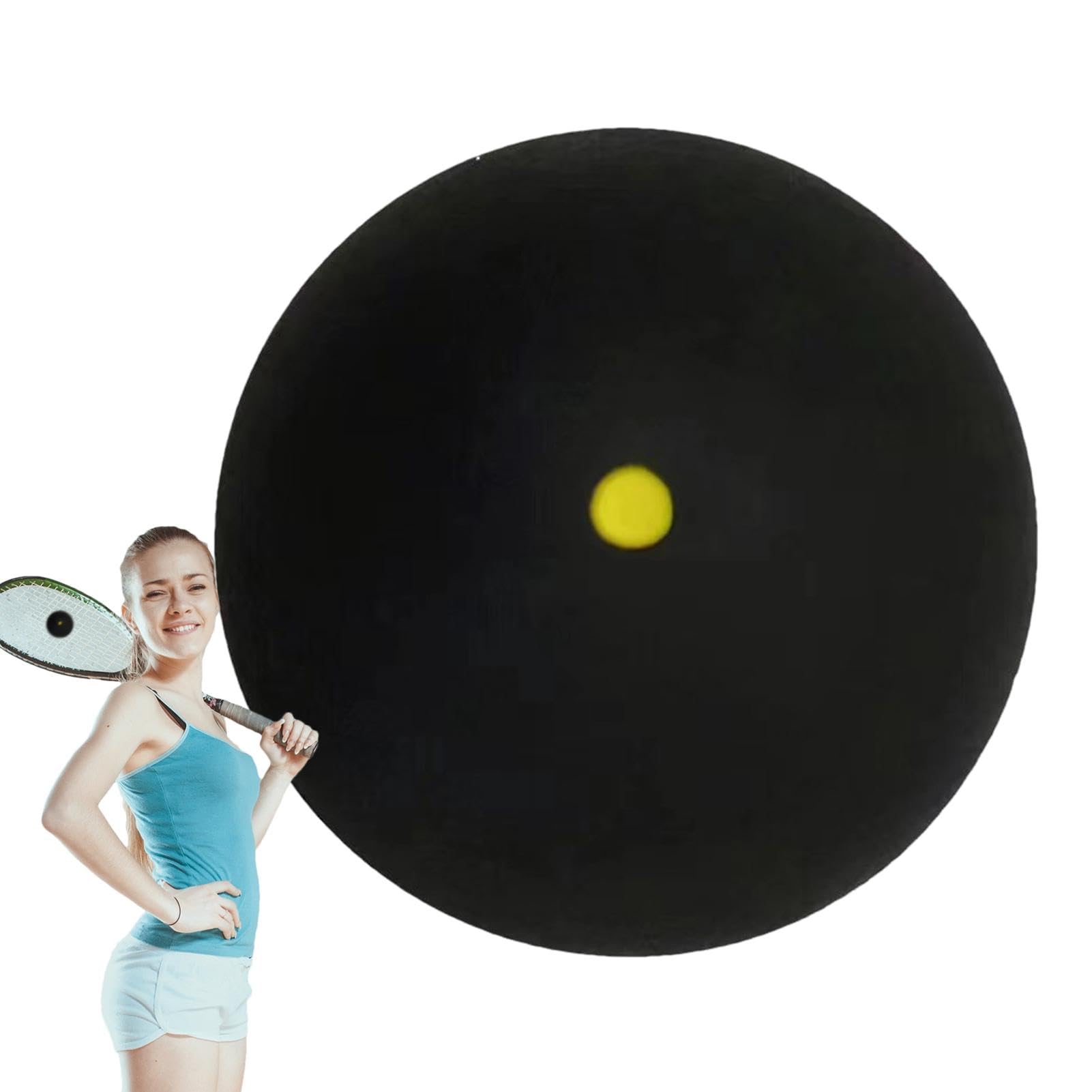 Premium Rubber Squash Balls - Professional Portable Squash Equipment & Racket Balls | Soft Rubber Racquetball Balls with Single Yellow Dot for Easy Control & Stable Bounce | Ideal for Training, Tournaments & Recreational Play for All Skill Levels