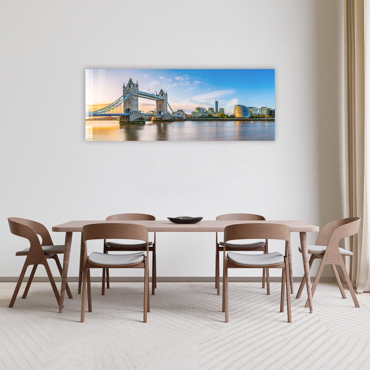Tower Bridge London Panoramic View - Iconic British Landmark Souvenir for Home & Office Decor | Perfect for Travel Enthusiasts & History Lovers
