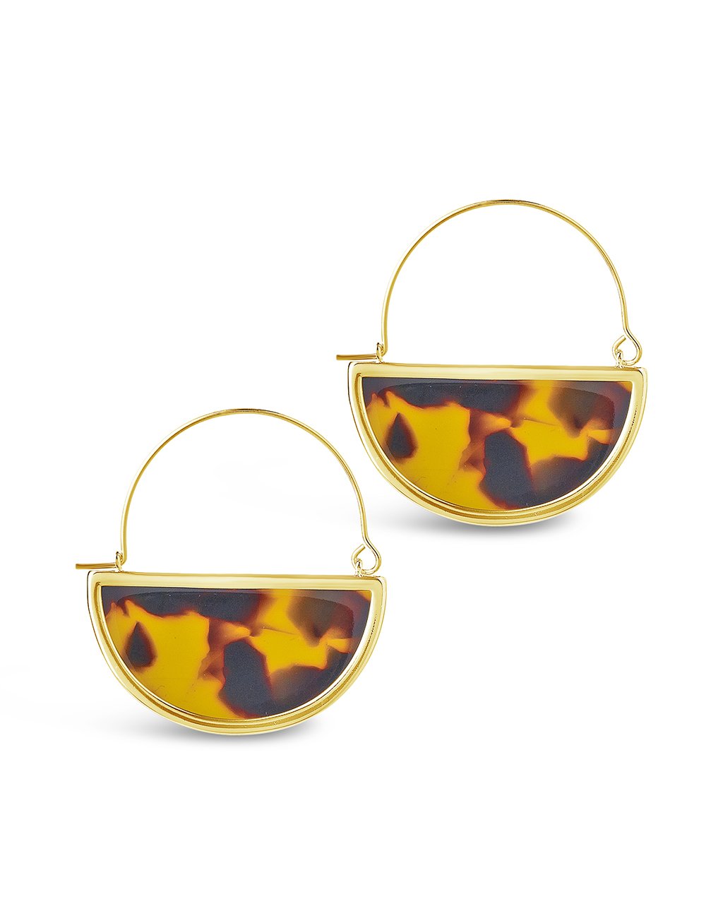 Handmade Resin Half Moon Dangle Earrings for Women - Boho Chic Statement Jewelry - Perfect for Parties, Weddings & Everyday Wear