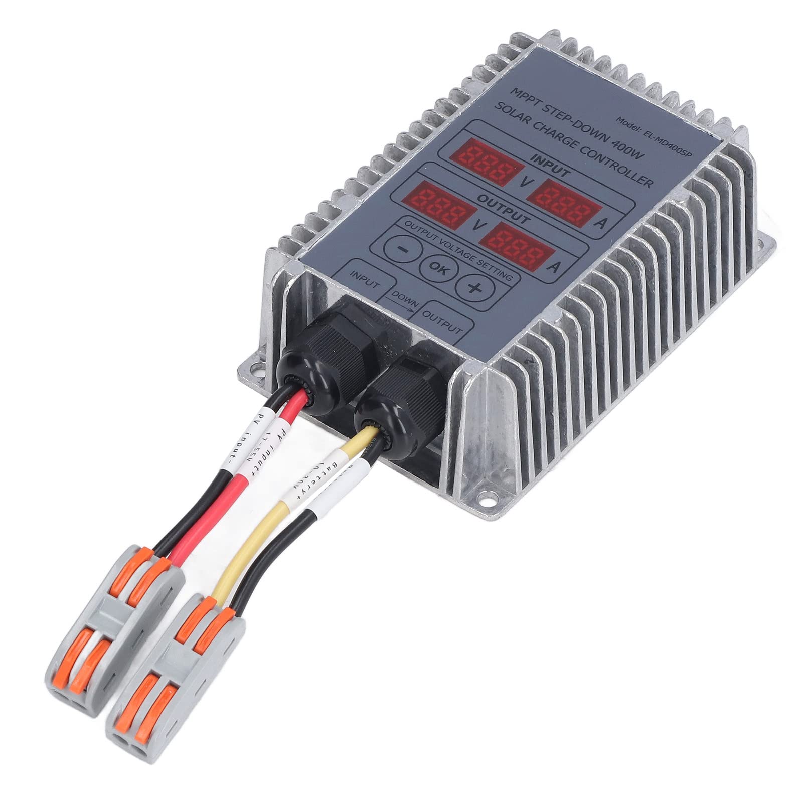 YYQTGG 400W Solar Charge Controller 10-30V Waterproof Solar Battery Regulator with Overload Protection - Ideal for RV, Marine, Off-Grid Solar Systems