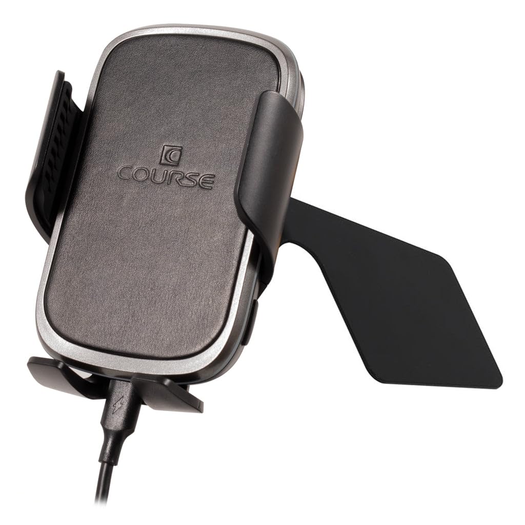 Course Motorsports DirectFit Wireless Charging Car Phone Mount - Auto-Grip Phone Holder for Chevrolet/GMC 1500/2500/3500 (2007-2013) Trucks | Fast Charging Dashboard Mount for Safe Driving & Hands-Free Navigation (Black)