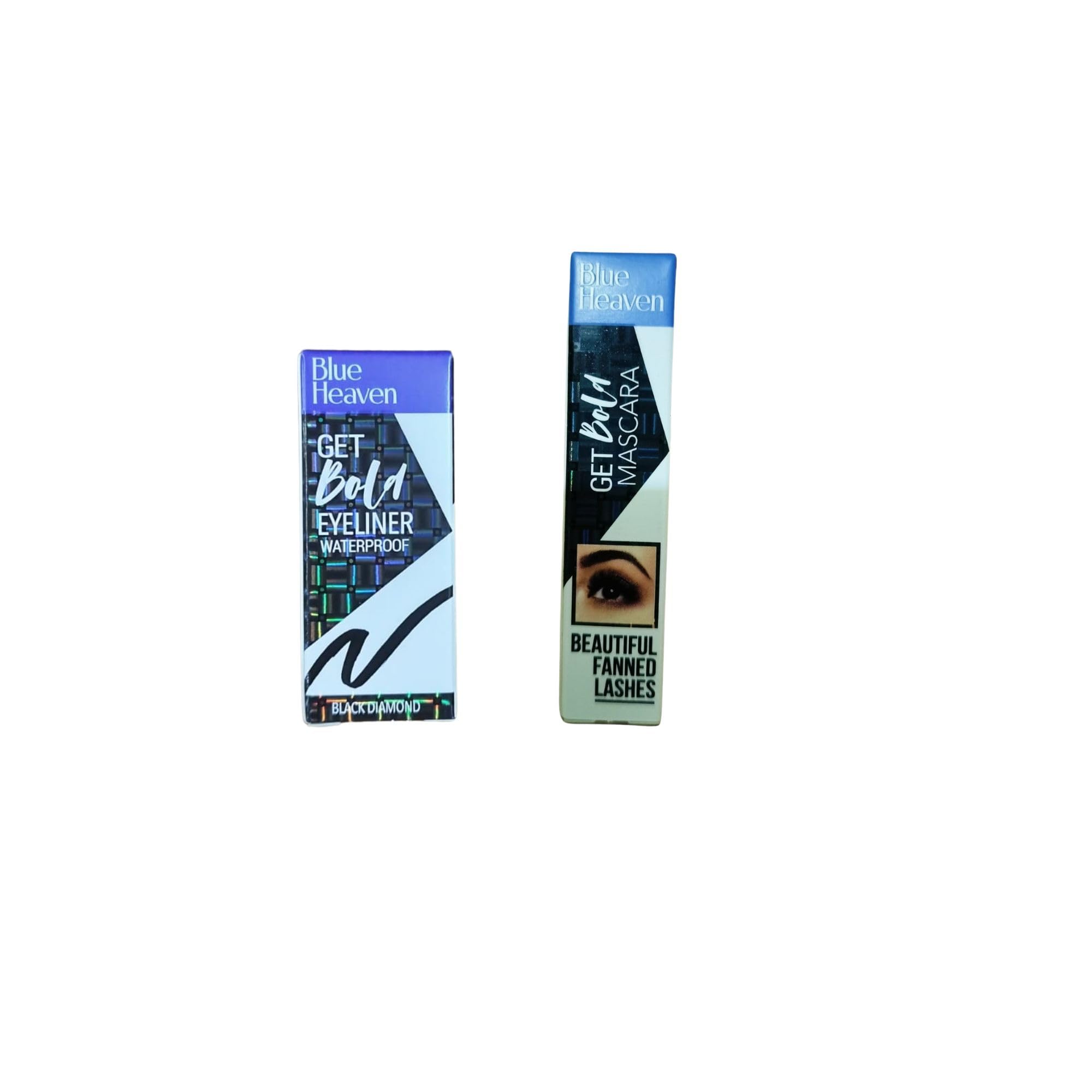 Blue Heaven Waterproof Fashion Pencil Eyeliner & Mascara Combo Set - Black Matte Finish (2-Piece) | Perfect for Everyday Makeup & Special Occasions