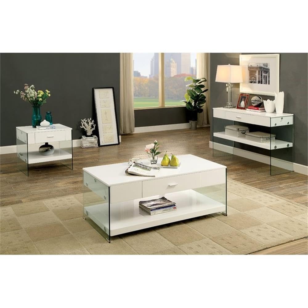 Modern White Wooden Storage Coffee Table with Lift Top - Stylish Living Room Furniture for Small Spaces & Home Organization