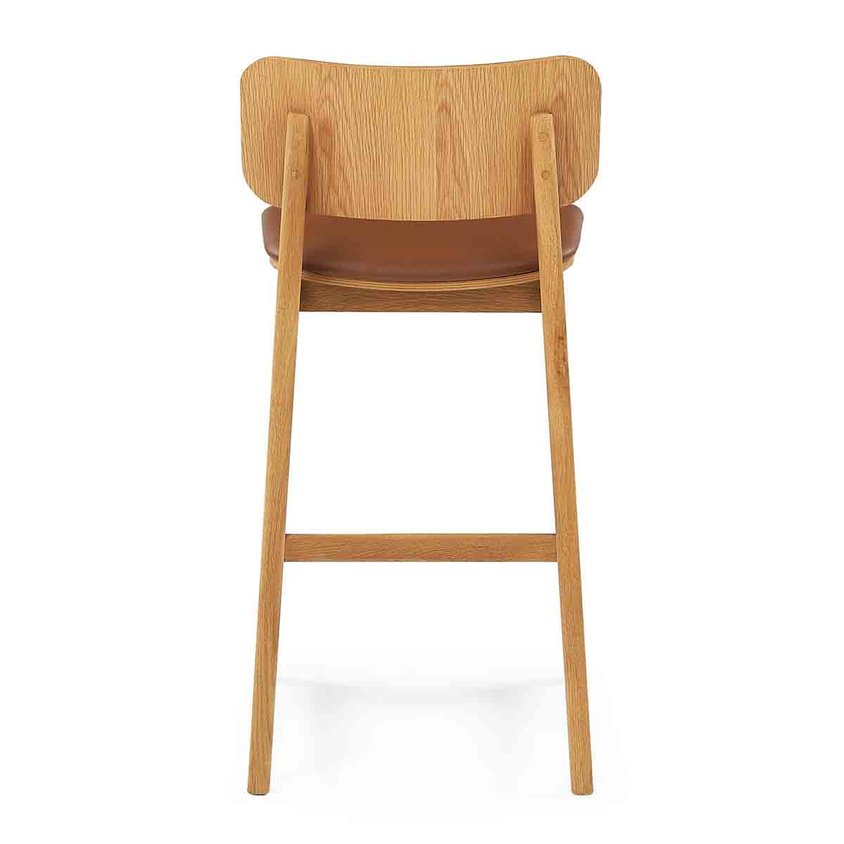 Flair Rattan Leather Bar Stool - 24