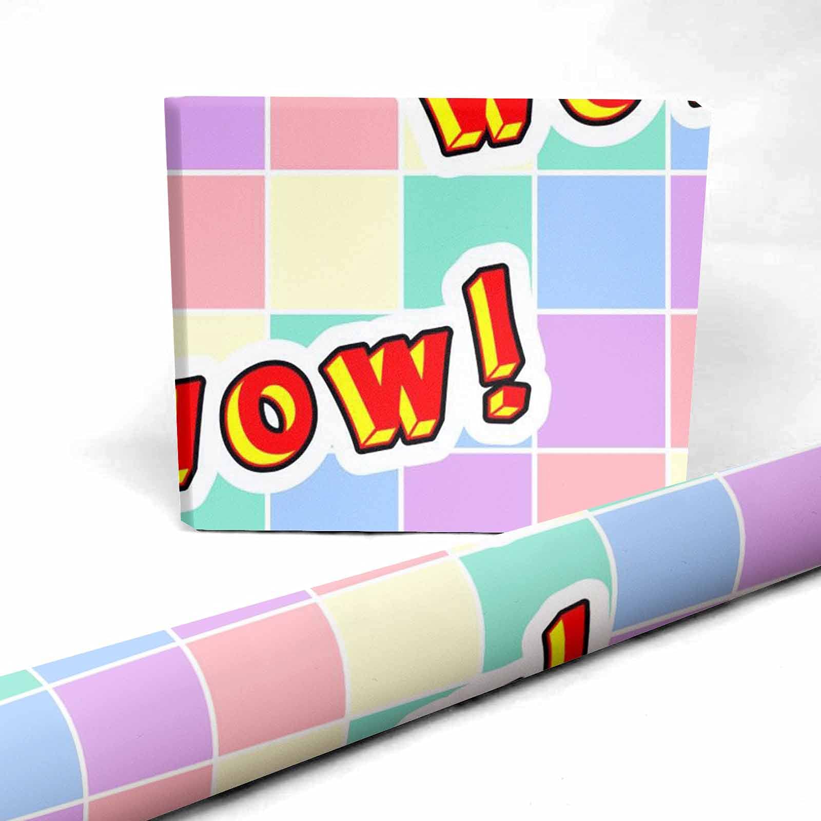 InterestPrint Custom Word Patches Wrapping Paper Roll - 3 Sheets Gift Packing Tissue for Party, Wedding, Birthday Decorations | Perfect for DIY Crafts, Gift Wrapping & Event Decor