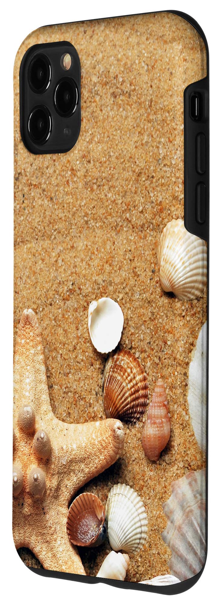 iPhone 11 Pro Max Case - Beach Seashells & Starfish Summer Design Phone Cover for Women & Men - Perfect for Vacation, Beach Trips & Outdoor Adventures