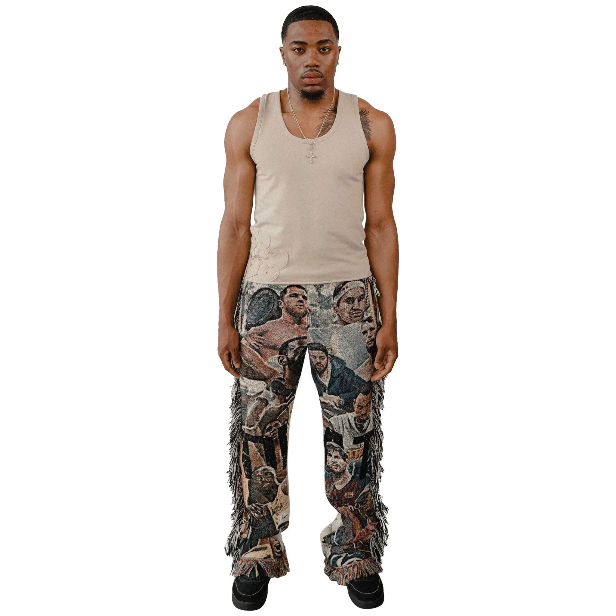Trendy GOAT Tapestry Pants for Men & Women - Vintage Bohemian Hippie Style Lounge Pants - Perfect for Yoga, Music Festivals, and Home Relaxation
