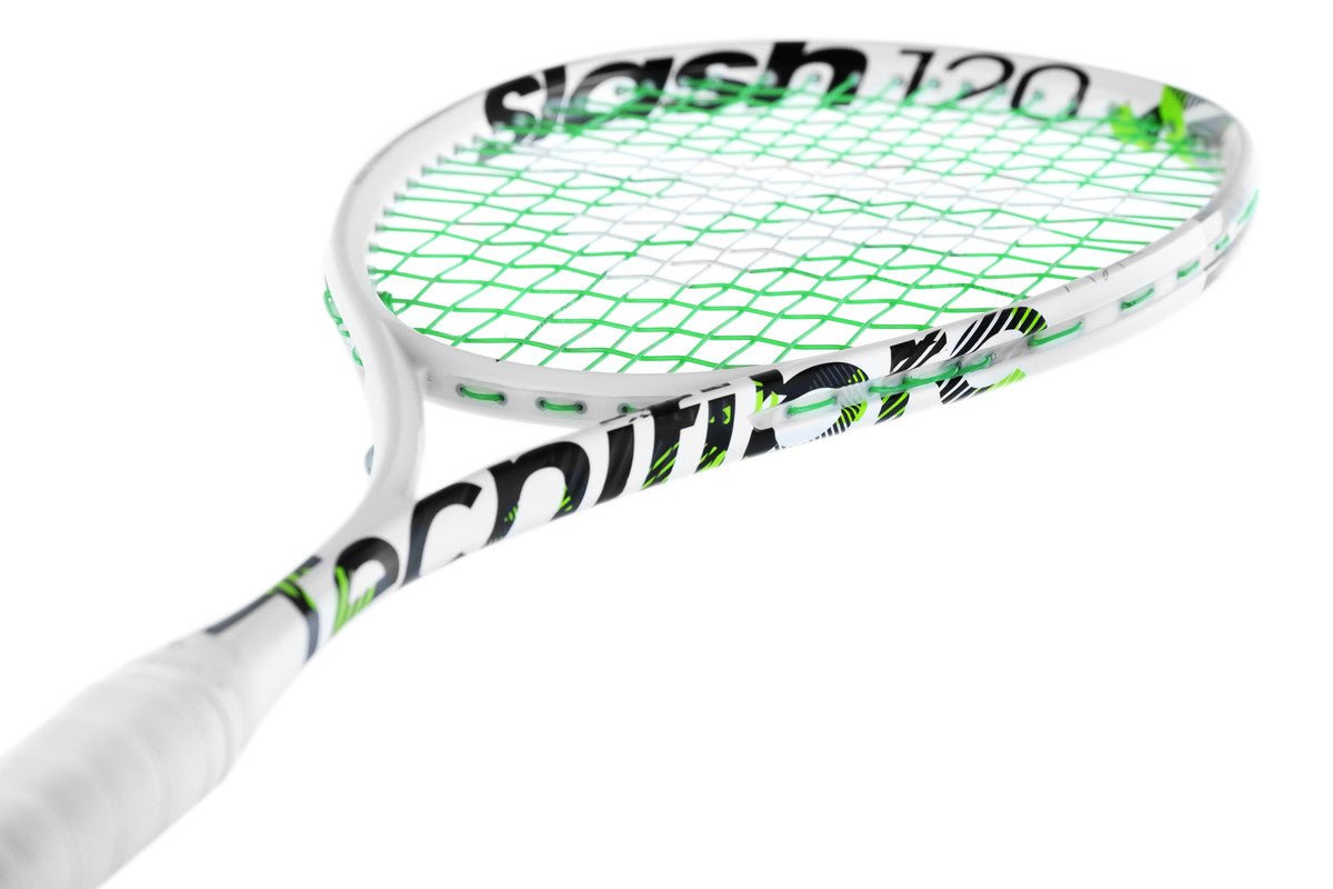 Tecnifibre Slash 120 Squash Racquet - Premium White Squash Racket for Competitive Play & Training | Perfect for Indoor Court Matches & Professional Players
