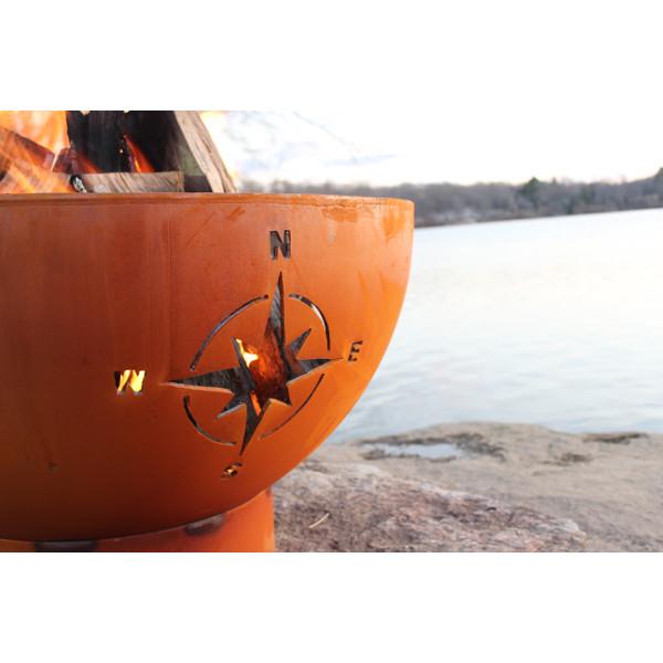 Portable Outdoor Navigator Fire Pit - Stainless Steel Camping Fire Bowl for Backyard, Patio & Beach - Perfect for Bonfires, S'mores & Outdoor Gatherings