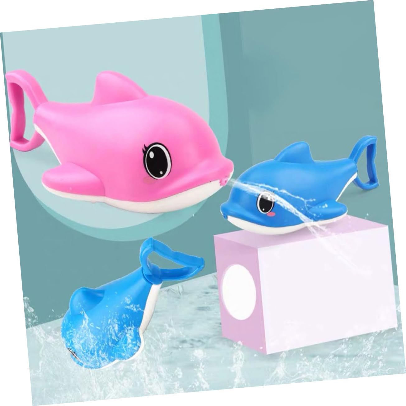UPKOCH 3 Pack Water Spray Bath Toys for Kids - Fun Squirt Bathing Toys for Toddlers & Babies - Blue Color - Perfect for Pool, Beach & Bathtime Play