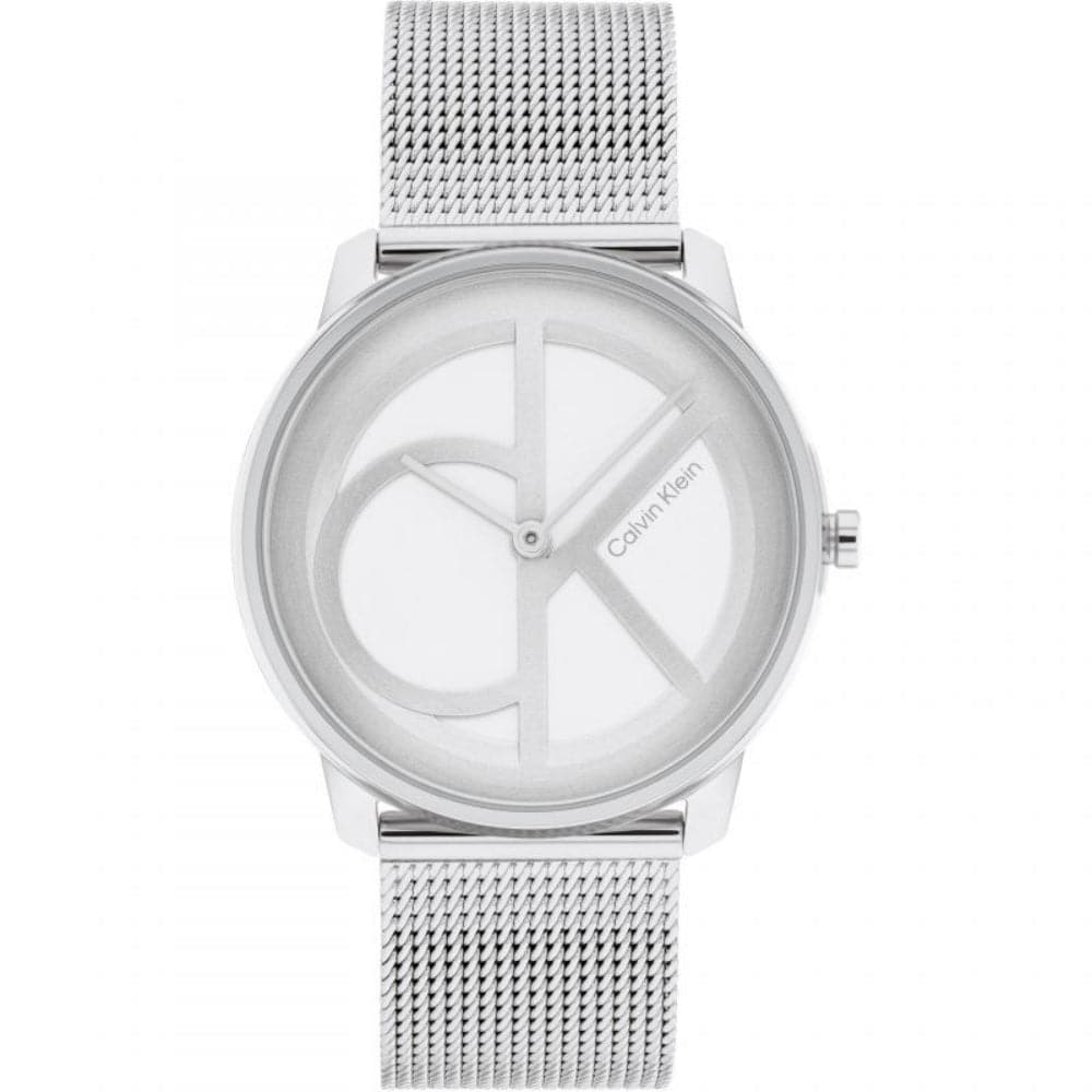 Calvin Klein Iconic Silver Dial Milanese Strap Unisex Watch 25200032 | Fashionable Timepiece for Men & Women | Perfect for Office, Date Night & Special Occasions