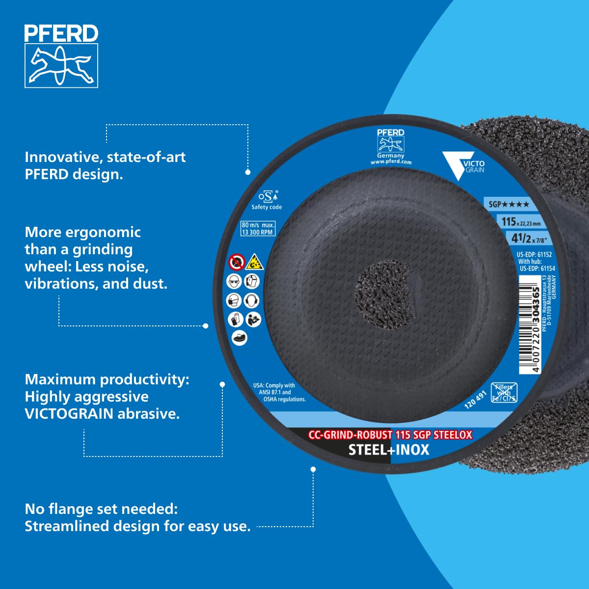 PFERD CC-Grind®-Robust 4-1/2