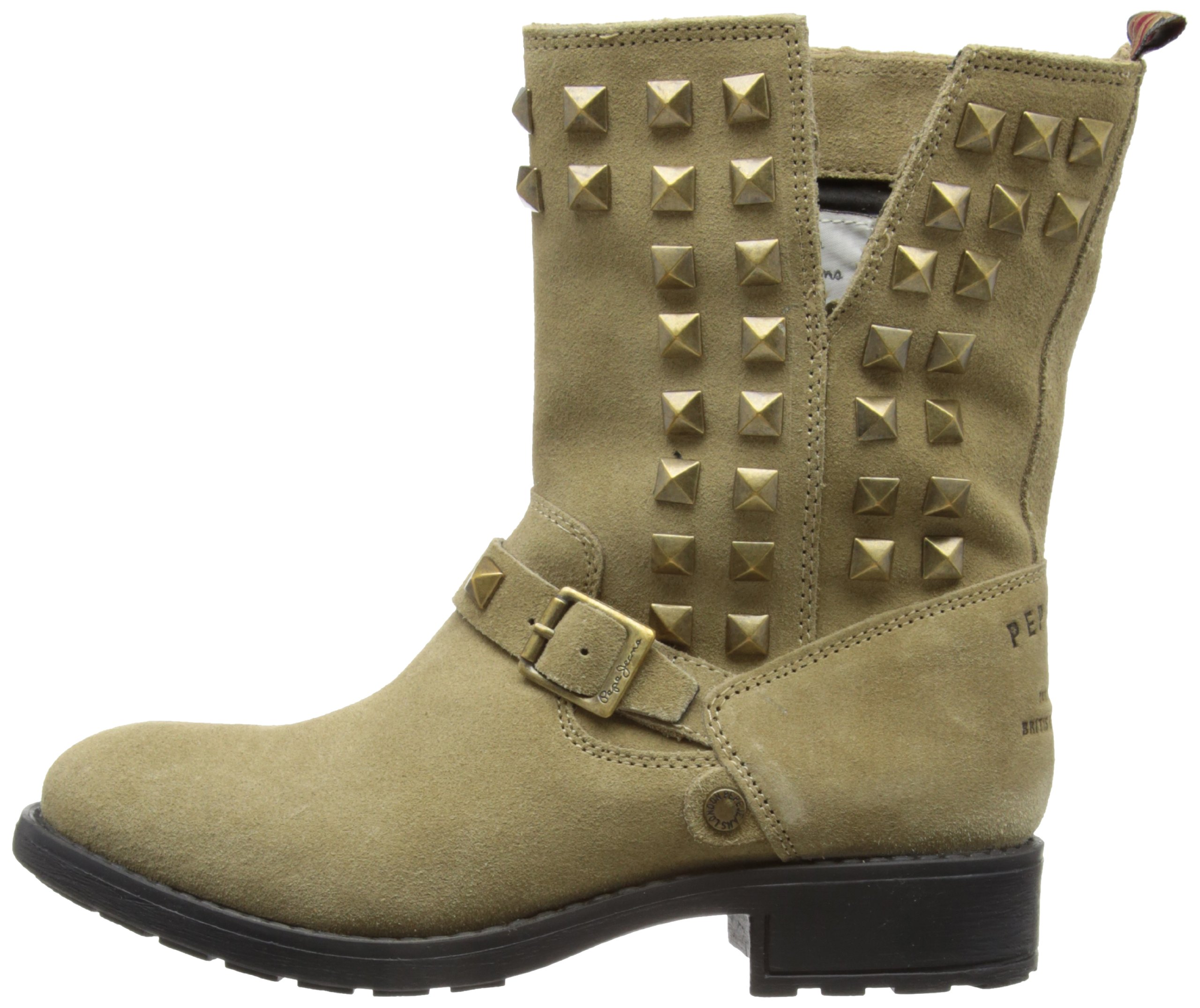 Pepe Jeans Women's Biker Boots - Stylish Leather Ankle Boots for Riding & Fashion | Perfect for Motorcycle, Casual Outfits & Night Out